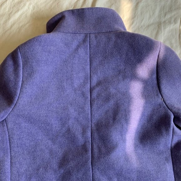J.Crew Factory Hyacinth Lilac Purple City Cocoon Coat Size 00 - Picture 10 of 10